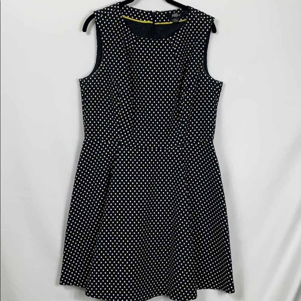 ABS Platinum Gillian Schwartz black/white dress 12